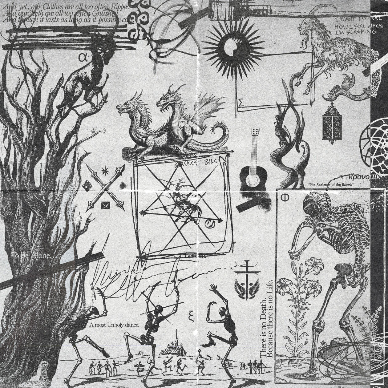 "grave filled with books" (4000x4000px, mixed media digital, 2023)