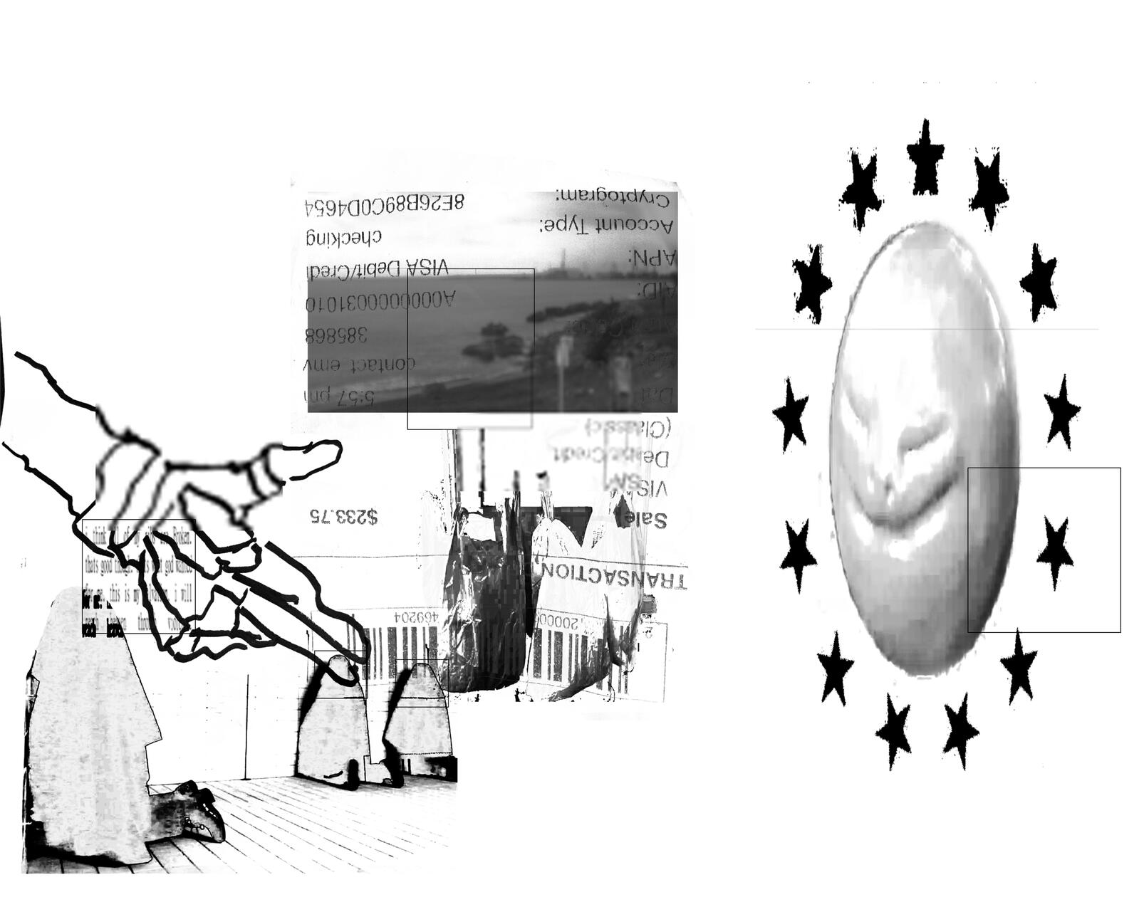 "burbank" (17x22", mixed media digital, 2025)