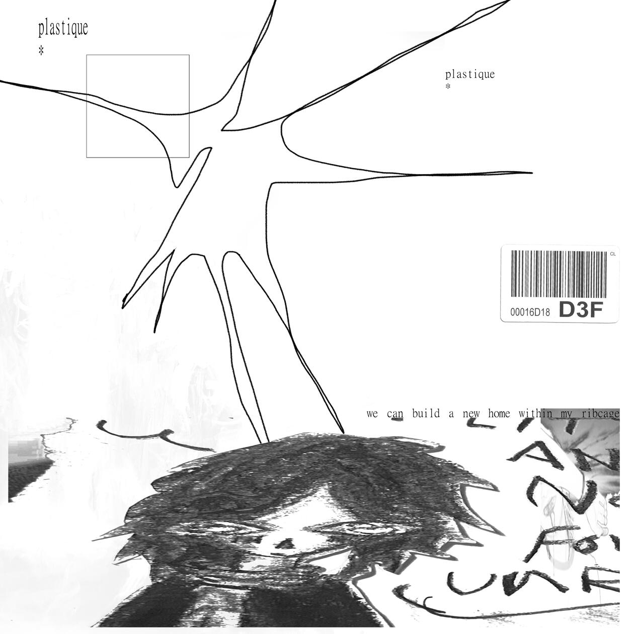 &quot;plastique&quot; (20x20&quot;, mixed media digital, 2025)