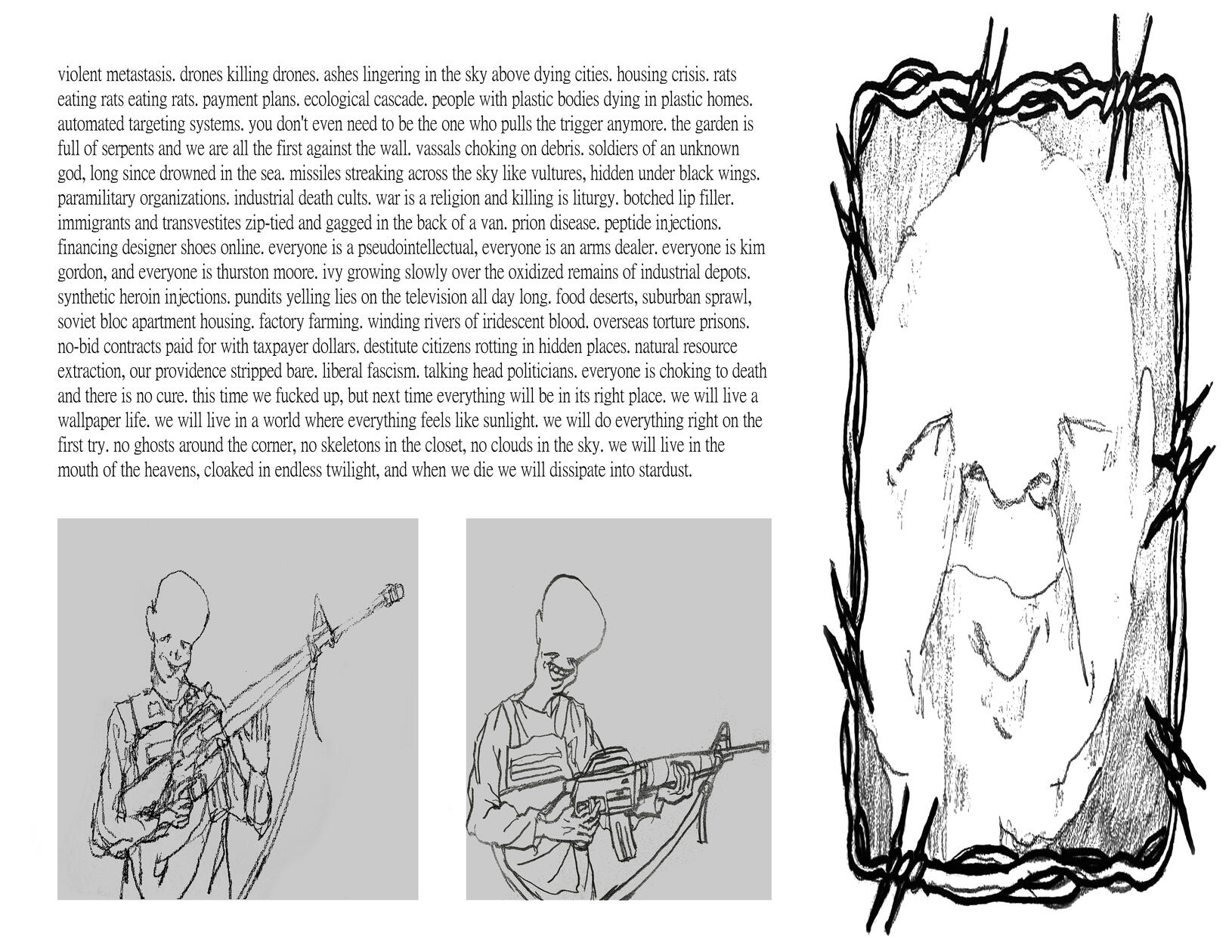 "eulogy" (22x17", mixed media digital 2026)