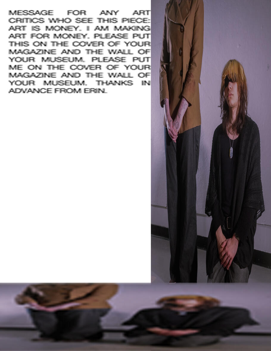 "Message for Art Critics" satin inkjet print 17x22 in (2026)